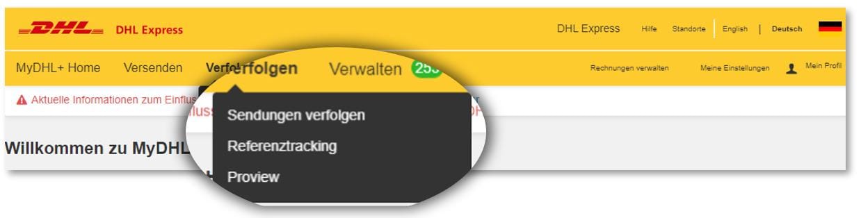 DHL Express Proview starten