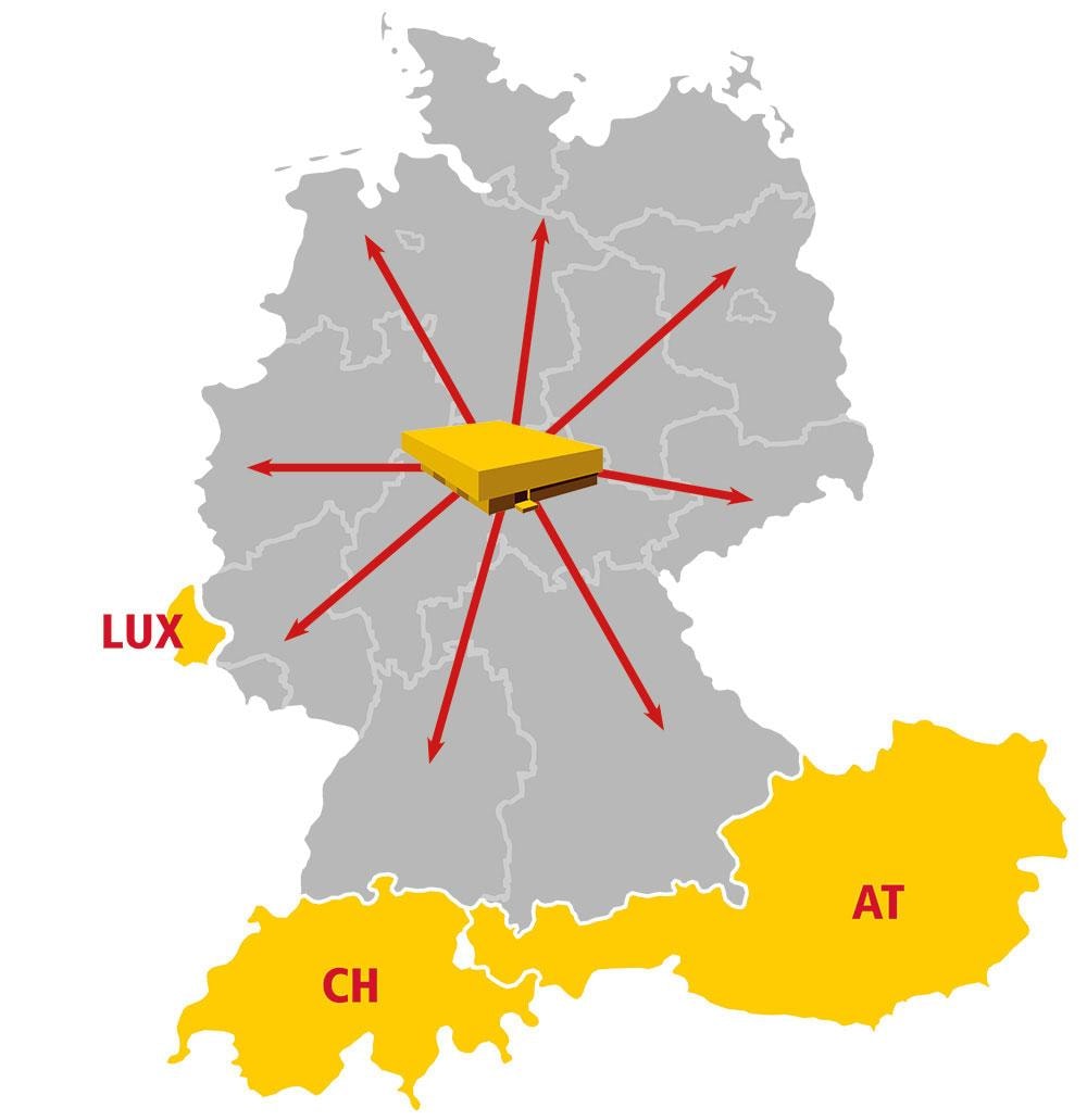 Zentrales 2-Mann-Handling Hub in Ludwigsau